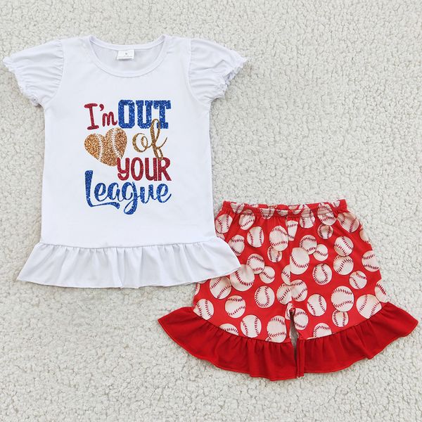 2pcs baseball baby girl clothes sets children white short sleeve ruffles shorts outfits summer boutique kids clothing girls outfit new
2pcs baseball baby girl clothes sets children white short sleeve ruffles shorts outfits summer boutique kids clothing girls outfit new