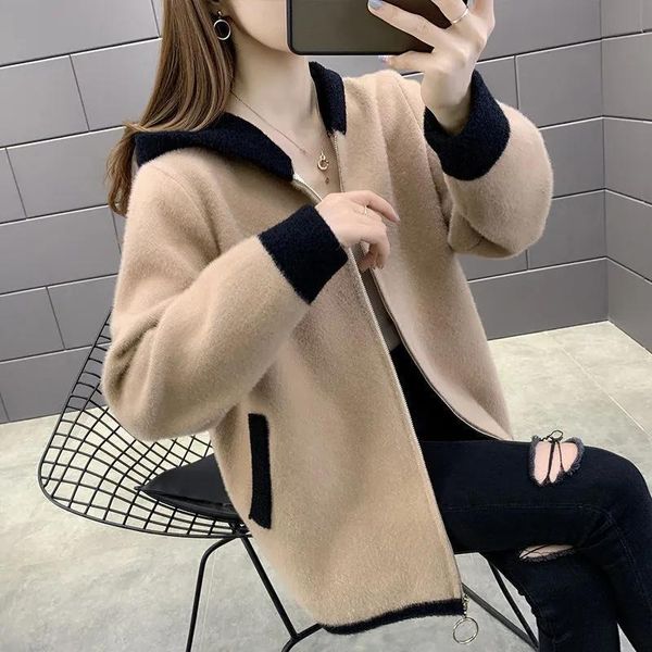 sweaters women spring and autumn woolen plush short jacket 2021 female new korean zipper of the loose hooded plush cardigan coat a350, White;black
sweaters women spring and autumn woolen plush short jacket 2021 female new korean zipper of the loose hooded plush cardigan coat a350, White;black
