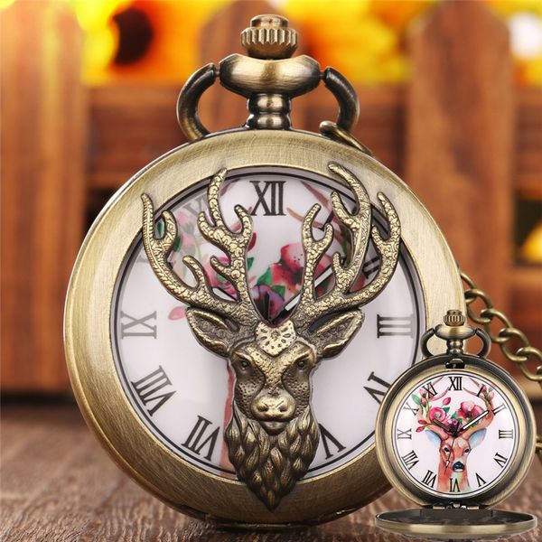 vintage style pocket watch with hollow out elk pattern roman number quartz movement necklace chain gift, Slivery;golden
vintage style pocket watch with hollow out elk pattern roman number quartz movement necklace chain gift, Slivery;golden