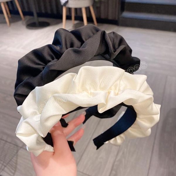 fashion hair accessories solid color turban girls casual pleated headband spring hairband, Slivery;white
fashion hair accessories solid color turban girls casual pleated headband spring hairband, Slivery;white