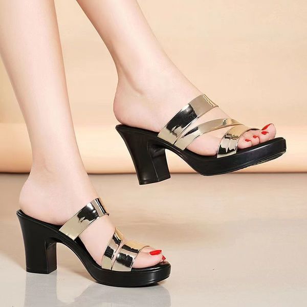 sandals open toe fish mouth high heel sandals for women in spring and summer of oneline thick heel waterproof platform 230427, Black
sandals open toe fish mouth high heel sandals for women in spring and summer of oneline thick heel waterproof platform 230427, Black