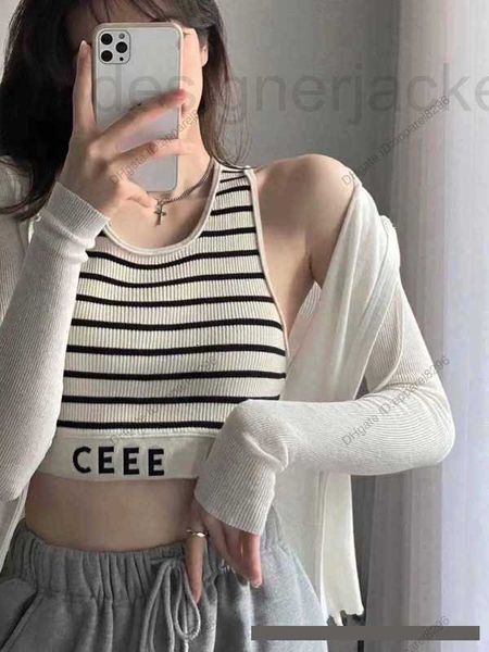 women's knits & tees designer summer clothing luxury striped letter stitching webbing sports vest casual comfortable suspender women d, White
women's knits & tees designer summer clothing luxury striped letter stitching webbing sports vest casual comfortable suspender women d, White