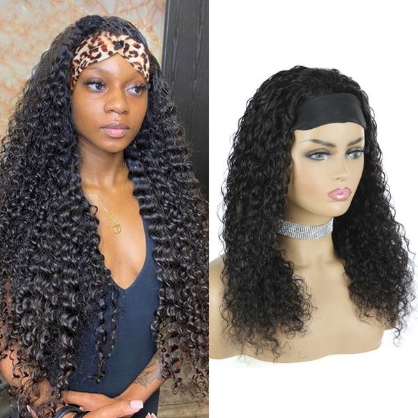 human hair headband wigs water wave brazilian machine made glueless wig for black women, Black;brown
human hair headband wigs water wave brazilian machine made glueless wig for black women, Black;brown