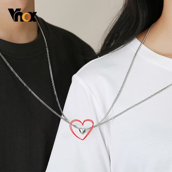 pendant necklaces vnox 1pair mgneti heart necklaces for women men never fade love attractive couple necklace 60cm stainless steel cuban link, Silver
pendant necklaces vnox 1pair mgneti heart necklaces for women men never fade love attractive couple necklace 60cm stainless steel cuban link, Silver