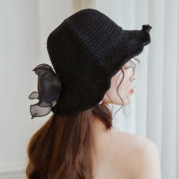wide brim hats hollow out knitted straw hat women summer breathable wide brim sun hats female lace bowknot decor beach caps bucket caps aa23, Blue;gray
wide brim hats hollow out knitted straw hat women summer breathable wide brim sun hats female lace bowknot decor beach caps bucket caps aa23, Blue;gray