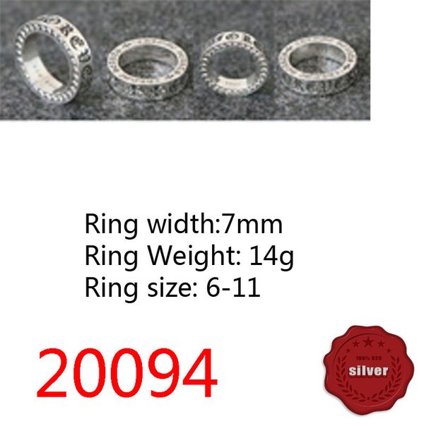 20094 fashion ring s925 sterling silver eternal cross letter handsome personality simple couple european and american finger decoration
20094 fashion ring s925 sterling silver eternal cross letter handsome personality simple couple european and american finger decoration