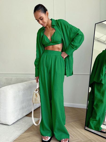 pants 2022 autumn winter women elegant office linen shirt pants set solid office suit outfits loose fit pants 3 two piece matching set, White
pants 2022 autumn winter women elegant office linen shirt pants set solid office suit outfits loose fit pants 3 two piece matching set, White