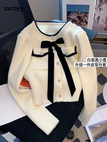 sweaters circyy women cardigan spring autumn sweater chic bow sweet knitted ribbed korean fashion pocket patchwork clothes girls casual, White;black
sweaters circyy women cardigan spring autumn sweater chic bow sweet knitted ribbed korean fashion pocket patchwork clothes girls casual, White;black