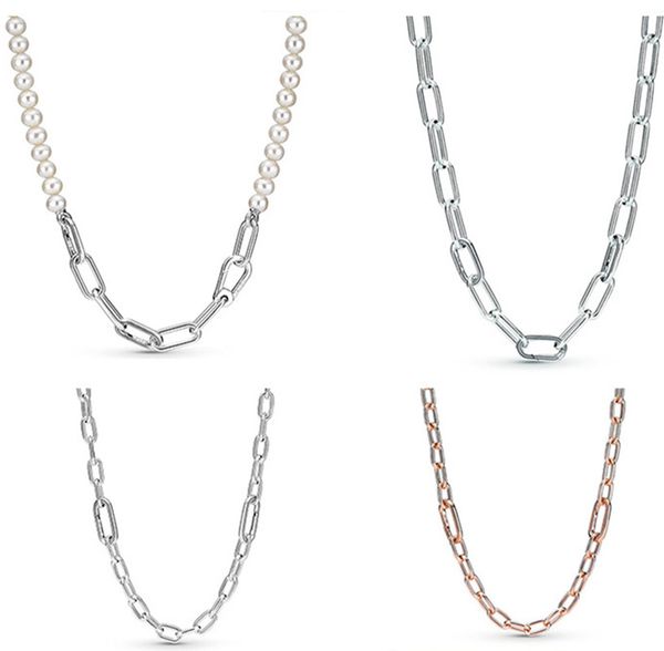 new pearl pendant necklaces ring chains double cuban chain diy fit pandora me necklace women's holiday gift designer luxury fashion jew, Silver
new pearl pendant necklaces ring chains double cuban chain diy fit pandora me necklace women's holiday gift designer luxury fashion jew, Silver