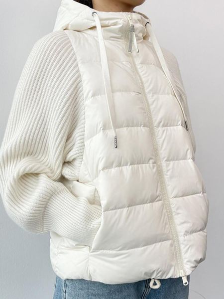 parkas women knit stitcing hooded down coat fashion 2022 autumn winter female long sleeve drawstring zipper jacket, Black
parkas women knit stitcing hooded down coat fashion 2022 autumn winter female long sleeve drawstring zipper jacket, Black