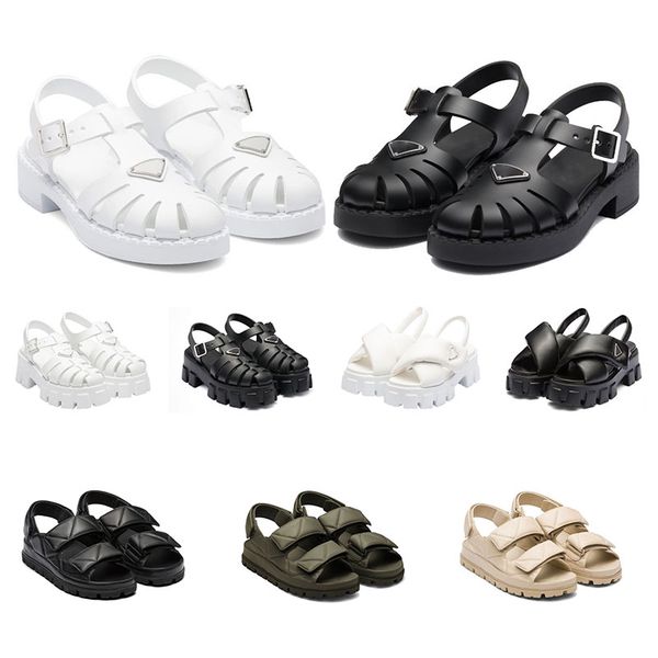 fashion women foam rubber sandals prad monolith platform sandal soft lining leather concave convex sole black white womens vintage beach sho
fashion women foam rubber sandals prad monolith platform sandal soft lining leather concave convex sole black white womens vintage beach sho