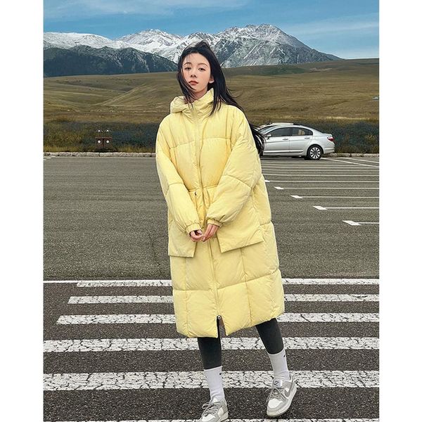 leather women's yellow down jacket hooded long cotton clothes winter korean fashion leisure big pocket warm thicken windproof coat, Black
leather women's yellow down jacket hooded long cotton clothes winter korean fashion leisure big pocket warm thicken windproof coat, Black