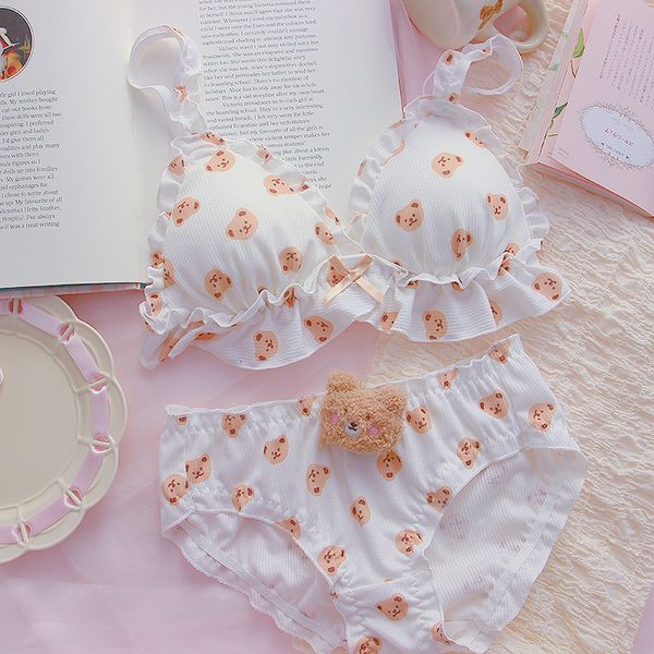 bras sets little bear bra and panty set kawaii lolita push up bra padded cartoon japanese girl soft cute underwear thin bras bralette set 23, Red;black
bras sets little bear bra and panty set kawaii lolita push up bra padded cartoon japanese girl soft cute underwear thin bras bralette set 23, Red;black