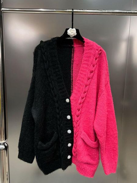 sweaters deat fashion contrasting colors drill button knitted cardigan women vneck long sleeve sweater 2022 autumn 11p0968, White;black
sweaters deat fashion contrasting colors drill button knitted cardigan women vneck long sleeve sweater 2022 autumn 11p0968, White;black