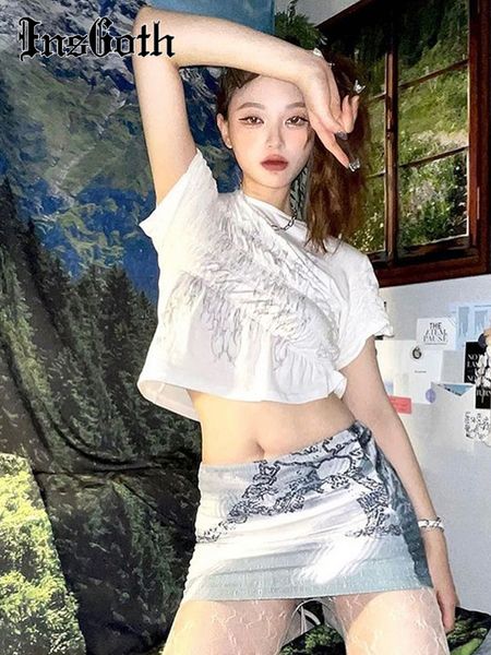 women's t-shirt insgoth gothic street haajuku t-shirt women's y2k short sleeve punk aesthetic slim crop summer hip hop goth vinta, White
women's t-shirt insgoth gothic street haajuku t-shirt women's y2k short sleeve punk aesthetic slim crop summer hip hop goth vinta, White