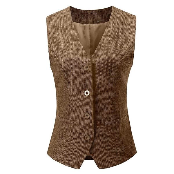 vests women's suit vest retro herringbone tweed waistcoat vests dress steampunk jacket chaqueta mujer sin mangas, Black;white
vests women's suit vest retro herringbone tweed waistcoat vests dress steampunk jacket chaqueta mujer sin mangas, Black;white