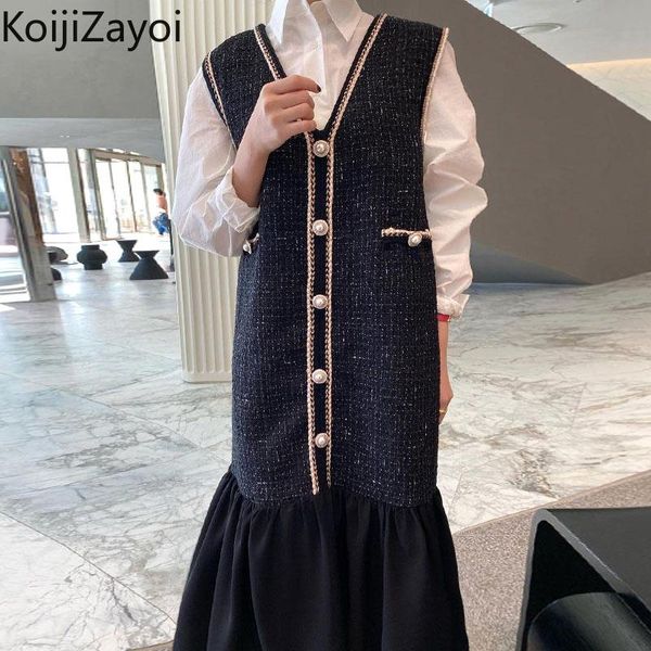 dress koijizayoi spring women tweed long vest dress elegant beading single breasted dressses long sleeve white shirts ruffle suit 2022
dress koijizayoi spring women tweed long vest dress elegant beading single breasted dressses long sleeve white shirts ruffle suit 2022