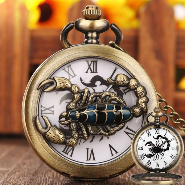 bronze watches half hunter quartz pocket watch for men women hollow out scorpion design sweater fob chain gift, Slivery;golden
bronze watches half hunter quartz pocket watch for men women hollow out scorpion design sweater fob chain gift, Slivery;golden