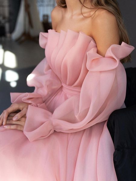 dresses pink party club dress women 2023 off the shoulder long sleeve robe ruffle elegant bridesmaid dress vestido de mujer, Black;gray
dresses pink party club dress women 2023 off the shoulder long sleeve robe ruffle elegant bridesmaid dress vestido de mujer, Black;gray