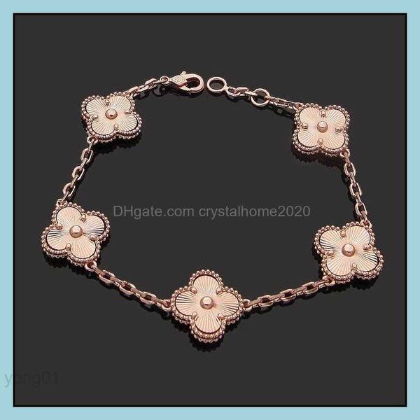 chain luxury designer link bracelet fourleaf clover cleef bracelets womens fashion 18k gold jewelry drop delivery 202 dh6zf, Silver
chain luxury designer link bracelet fourleaf clover cleef bracelets womens fashion 18k gold jewelry drop delivery 202 dh6zf, Silver