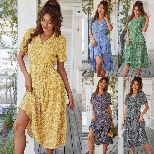 picture american station dress summer temperament leisure large swing for women, Black;gray
picture american station dress summer temperament leisure large swing for women, Black;gray