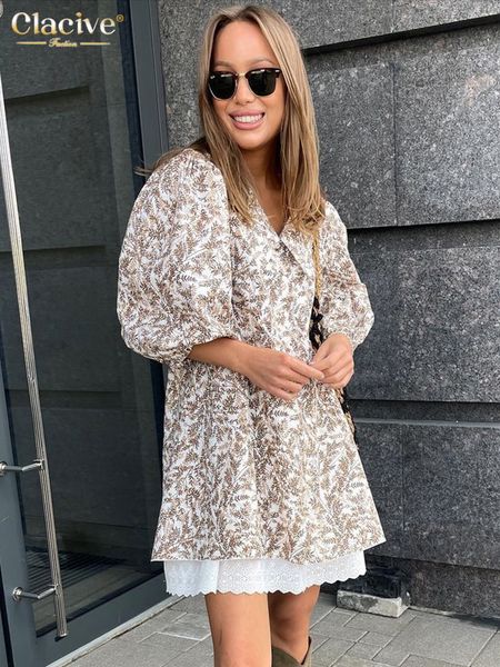casual dresses clacive summer loose print womens fashion lapel short puff sleeve mini elegant lace patchwork female 230426, Black;gray
casual dresses clacive summer loose print womens fashion lapel short puff sleeve mini elegant lace patchwork female 230426, Black;gray