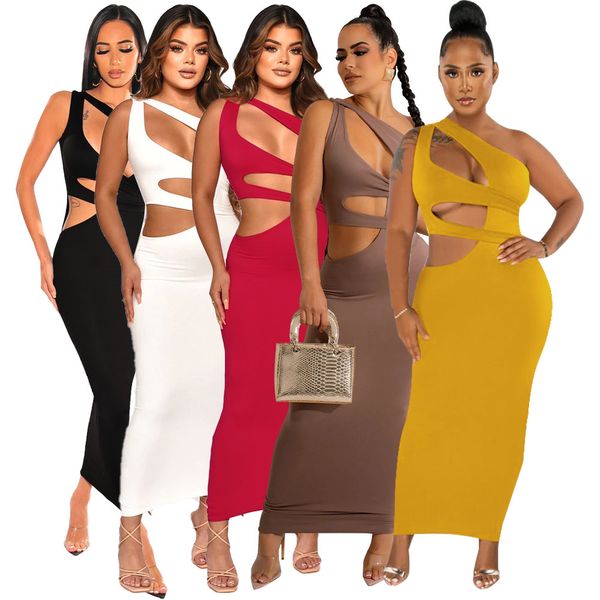 new designer dresses summer women sleeveless inclined shoulder dress hollow out bodycon long dress night club party wear bulk items wholesal, Black;gray
new designer dresses summer women sleeveless inclined shoulder dress hollow out bodycon long dress night club party wear bulk items wholesal, Black;gray
