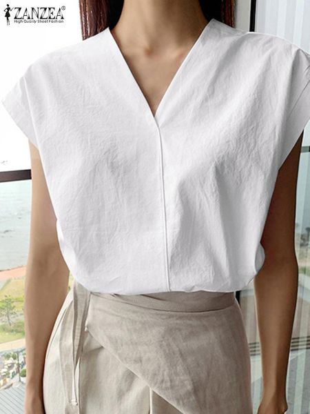 t-shirt zanzea fashion casual elegant baggy holiday oversized women summer solid blouse bohemian short sleeved vneck ol work shirt, White
t-shirt zanzea fashion casual elegant baggy holiday oversized women summer solid blouse bohemian short sleeved vneck ol work shirt, White