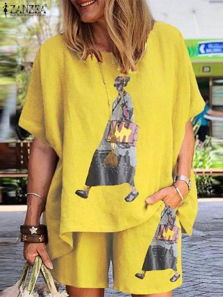 dress 2 piece women short sleeve sets zanzea summer loose printed tracksuit casual beach short sets blouse suits outifit matching sets, White
dress 2 piece women short sleeve sets zanzea summer loose printed tracksuit casual beach short sets blouse suits outifit matching sets, White