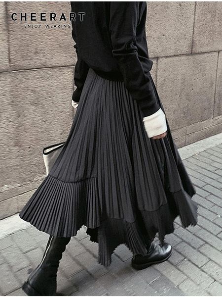 dresses cheerart grey black long pleated skirt women high waist irregular skirt swing frill autumn midi skirt gothic, White;black
dresses cheerart grey black long pleated skirt women high waist irregular skirt swing frill autumn midi skirt gothic, White;black