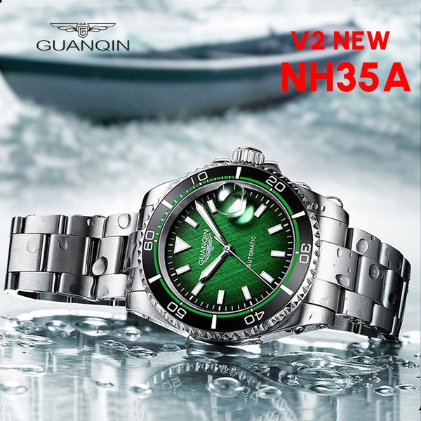 wristwatches guanqin automatic mechanical watch nh35a men's watch sapphire brand luxury sports watch stainless steel waterproof nh35 23, Slivery;brown
wristwatches guanqin automatic mechanical watch nh35a men's watch sapphire brand luxury sports watch stainless steel waterproof nh35 23, Slivery;brown