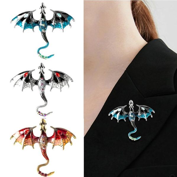 enamel dragon brooches for women men 6 colors rhinestone flying legand animal party office brooch pins gifts, Gray
enamel dragon brooches for women men 6 colors rhinestone flying legand animal party office brooch pins gifts, Gray