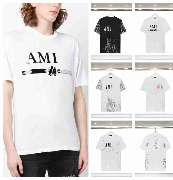 23 spring/summer new men's t-shirts letter print made of 230g double strand 32 thread count tight double yarn cotton fabric black white, White;black
23 spring/summer new men's t-shirts letter print made of 230g double strand 32 thread count tight double yarn cotton fabric black white, White;black