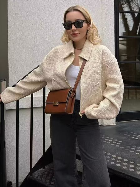 women's jackets sltnx traf fashion woman bomber jackets for women spring antumn coats ladies casual with pockets decoration outerwear 2, Black;brown
women's jackets sltnx traf fashion woman bomber jackets for women spring antumn coats ladies casual with pockets decoration outerwear 2, Black;brown