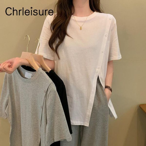 women's tshirt chrleisure short sleeve button split asymmetric round neck loose basic fashion casual t shirt 230426, White
women's tshirt chrleisure short sleeve button split asymmetric round neck loose basic fashion casual t shirt 230426, White