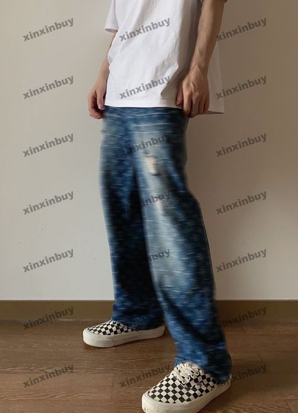 xinxinbuy men women designer pant paris frog towel embroidery letter jacquard jeans spring summer casual pants blue s-3xl, Black;brown
xinxinbuy men women designer pant paris frog towel embroidery letter jacquard jeans spring summer casual pants blue s-3xl, Black;brown