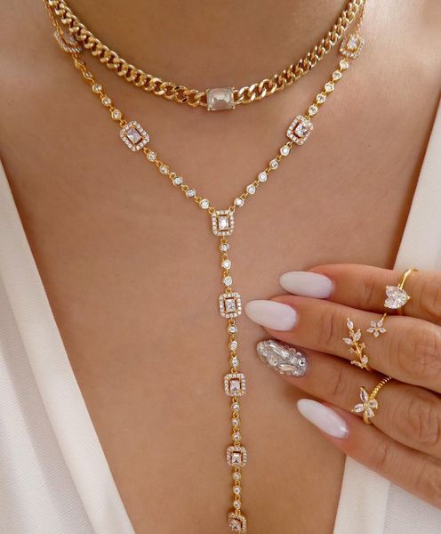 pendant necklaces kalung panjang seksi y lariat untuk wanita 5a kubik zirkonia geometris persegi cz cluster jimat rantai stasiun 230427, Silver
pendant necklaces kalung panjang seksi y lariat untuk wanita 5a kubik zirkonia geometris persegi cz cluster jimat rantai stasiun 230427, Silver