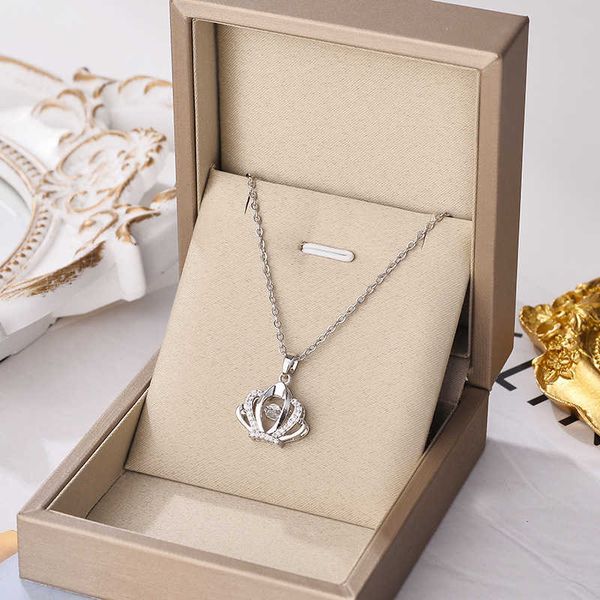 fashion necklace designer crown pendant versatile light luxury small design titanium steel necklace women's jewelry, Black
fashion necklace designer crown pendant versatile light luxury small design titanium steel necklace women's jewelry, Black