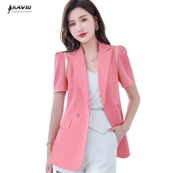 pants pink short sleeve blazer women new summer thin high end professional temperament fashion formal jacket office ladies work coat, White
pants pink short sleeve blazer women new summer thin high end professional temperament fashion formal jacket office ladies work coat, White