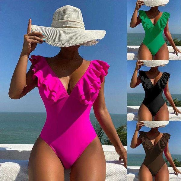 v neck flying tight one piece swimsuit for women conservative triangle beach, White;black
v neck flying tight one piece swimsuit for women conservative triangle beach, White;black
