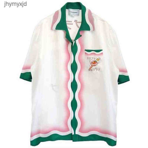 new mens casual shirts casablanca pink green wave gradient fruit table tennis racket temperament satin short sleeve shirt designer womens si, White;black
new mens casual shirts casablanca pink green wave gradient fruit table tennis racket temperament satin short sleeve shirt designer womens si, White;black