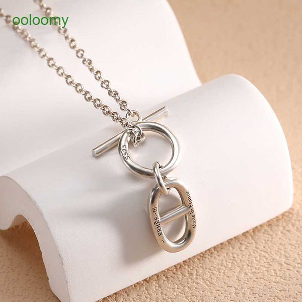 hemres designer necklace japan and south korea s925 sterling silver ot buckle pig nose necklace for womens light luxury ins small design sen, Black
hemres designer necklace japan and south korea s925 sterling silver ot buckle pig nose necklace for womens light luxury ins small design sen, Black