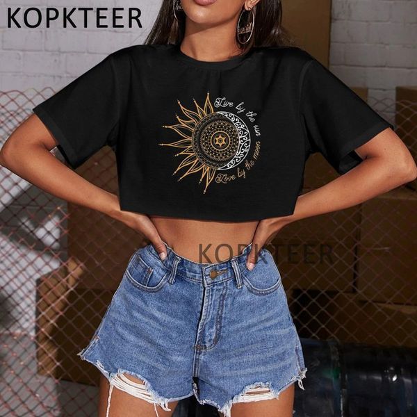 women's t shirt atasan crop wanita baru live by the sun love moon ramping estetika kasual lengan pendek musim panas mode 230427, White
women's t shirt atasan crop wanita baru live by the sun love moon ramping estetika kasual lengan pendek musim panas mode 230427, White