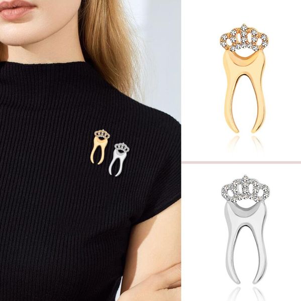 luxury crown teeth crystal brooch classic dentist dental lapel jewelry gift for doctors nurses medical tooth pin, Gray
luxury crown teeth crystal brooch classic dentist dental lapel jewelry gift for doctors nurses medical tooth pin, Gray