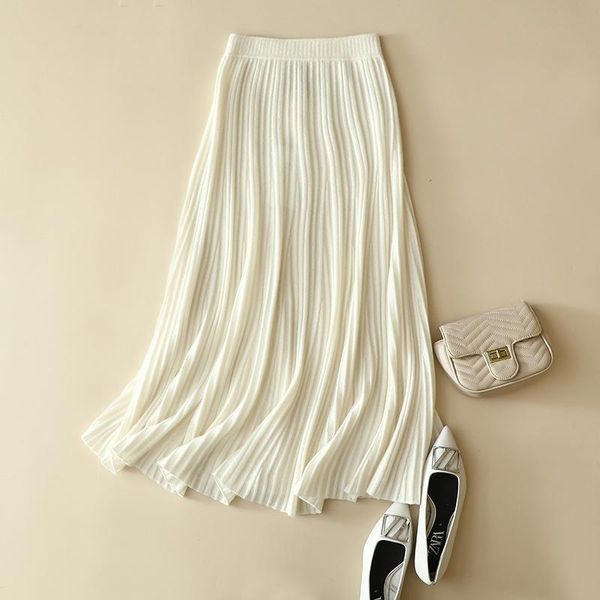 dresses naizaiga 100 cashmere pleated high waist large swing pleated skirt aline skirt thick knitted solid warm dress ksn24, White;black
dresses naizaiga 100 cashmere pleated high waist large swing pleated skirt aline skirt thick knitted solid warm dress ksn24, White;black