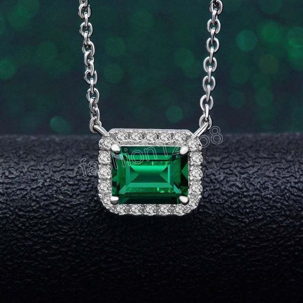 charm emerald green rectangle cz stone pendant clavicle chain silver color jewelry fashion necklace for women anniversary gift
charm emerald green rectangle cz stone pendant clavicle chain silver color jewelry fashion necklace for women anniversary gift