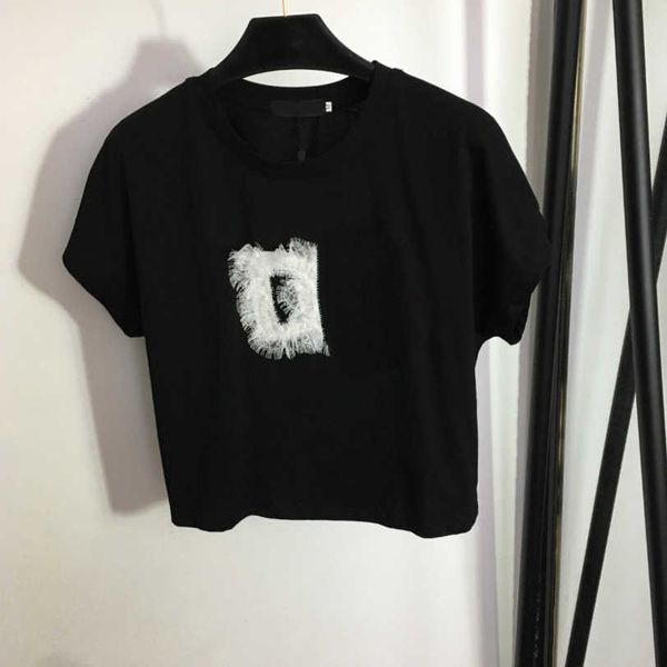 23ss womens t-shirt womens designer clothing tee round neck pure cotton lace embroidery monogram patch short sleeve t-shirt women clothes a, White
23ss womens t-shirt womens designer clothing tee round neck pure cotton lace embroidery monogram patch short sleeve t-shirt women clothes a, White