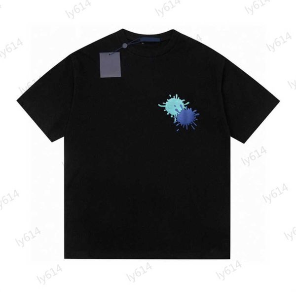 fashion t-shirt tassel gradient foam print crewneck pullover t-shirts a full set of custom accessories double yarn fabric style tee designer, White;black 
fashion t-shirt tassel gradient foam print crewneck pullover t-shirts a full set of custom accessories double yarn fabric style tee designer, White;black