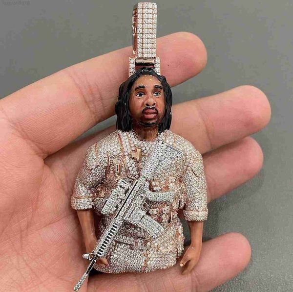 hip hop rappers' mens jewelry heavy soldier 18k gold plated moissanite custom diamond pendant, Silver
hip hop rappers' mens jewelry heavy soldier 18k gold plated moissanite custom diamond pendant, Silver