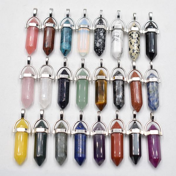 pendant necklaces wholesale 24pcslot assorted natural stone mixed pillar charms chakra pendants necklaces for making 230426, Silver
pendant necklaces wholesale 24pcslot assorted natural stone mixed pillar charms chakra pendants necklaces for making 230426, Silver